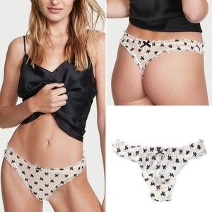 Victoria's Secret DREAM ANGELS Ruffle Mesh Thong Panty